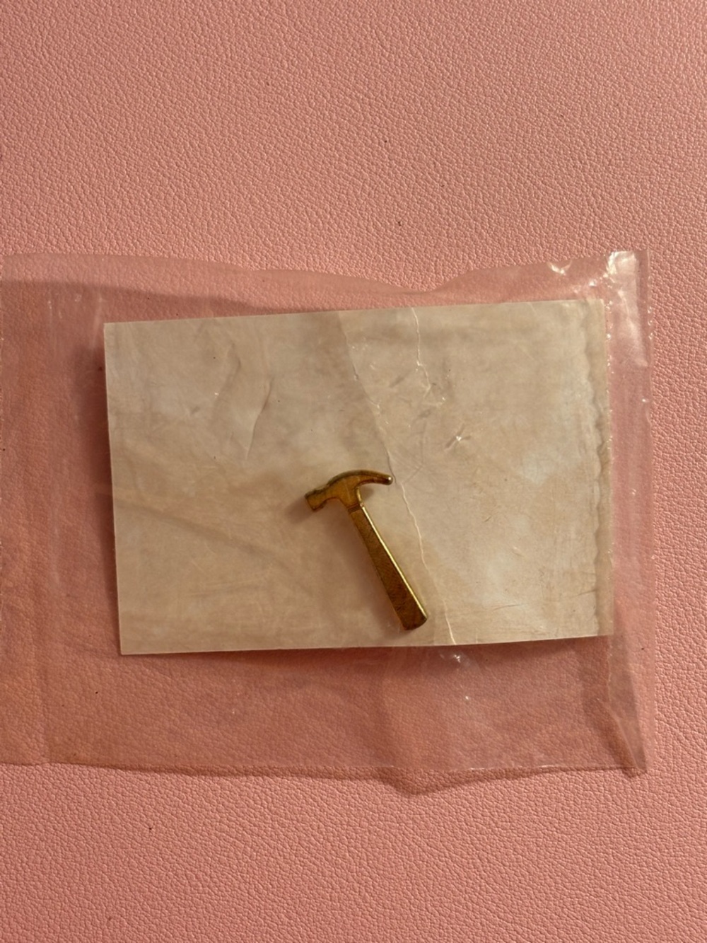 Gold Hammer Pin Charm